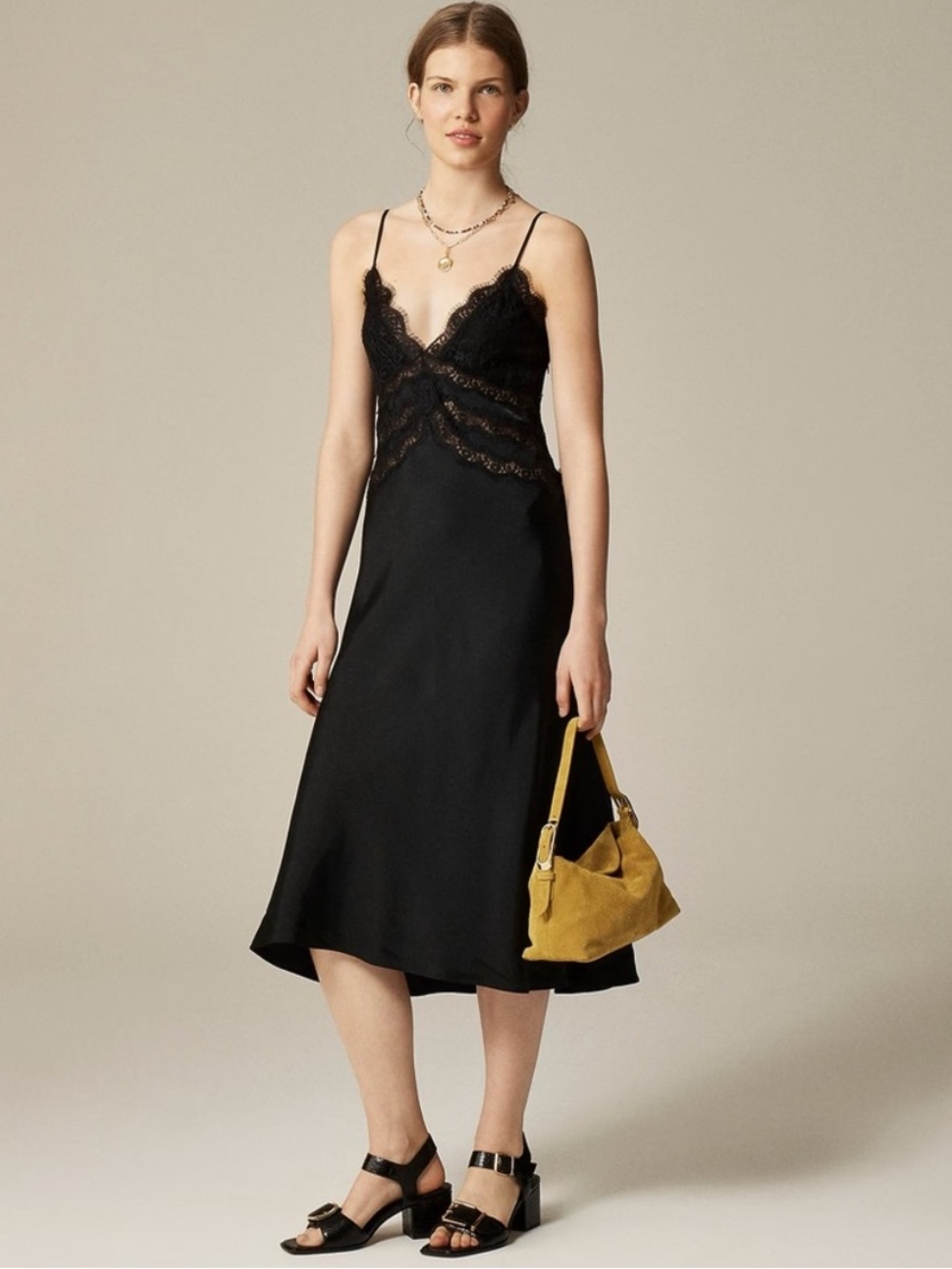 J. Crew Collection lace slip dress